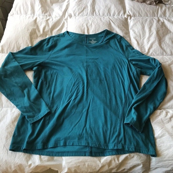 Sonoma Lifestyle T Shirt Plus Sx2X Teal Flowy Cut Cotton Polyester Pre-Owned - Picture 8 of 8
